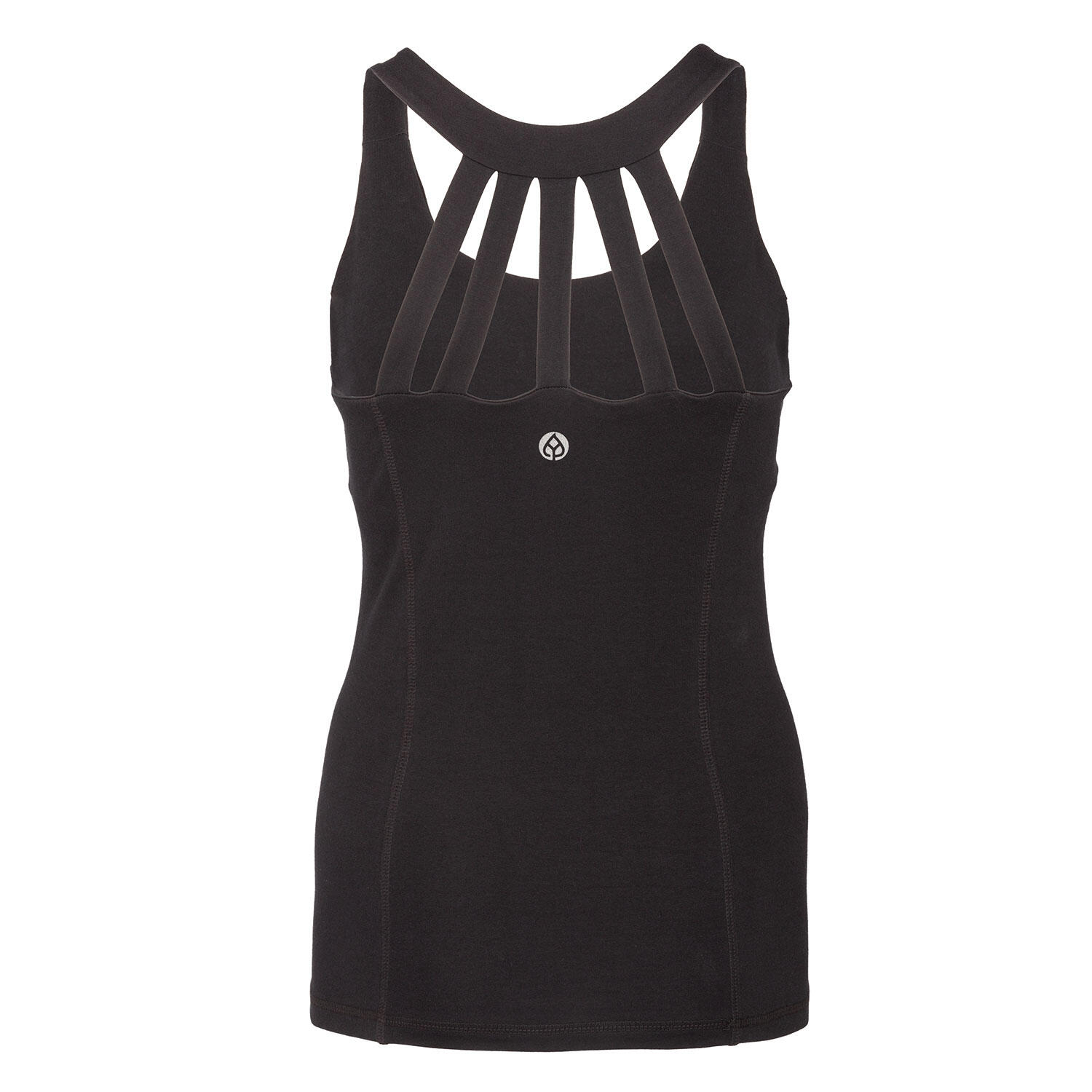 Yoga String Top, Bio-Baumwolle, Schwarz 2/6