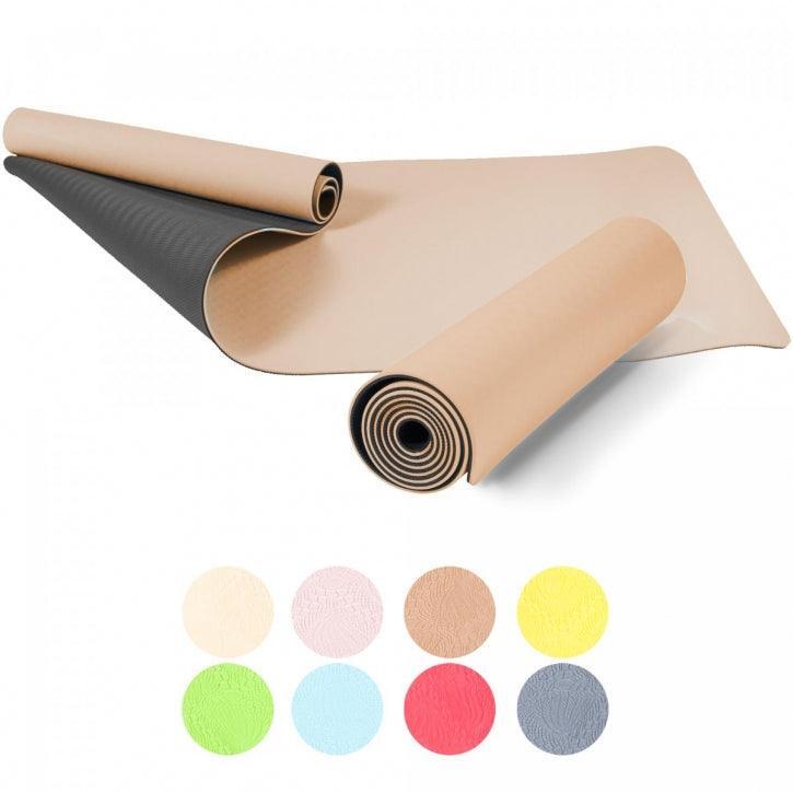 Tapete bicolor 180cm x 60cm x 0,6cm | yoga pilates e fitness | selecção de cores
