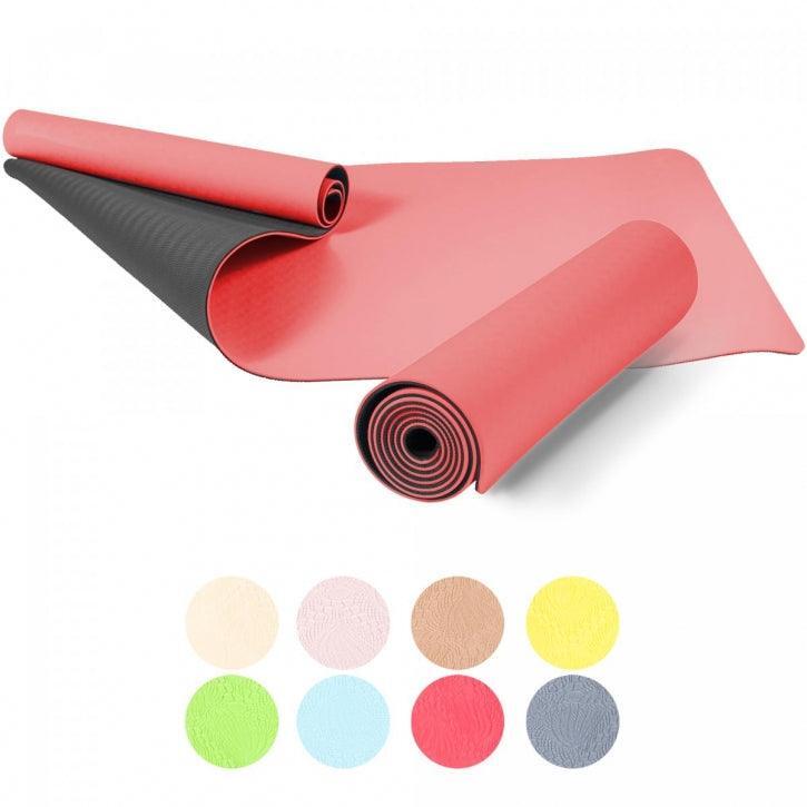 TAPETE BICOLOR 180CM X 60CM X 0,6CM | YOGA PILATES E FITNESS | SELECÇÃO DE CORES