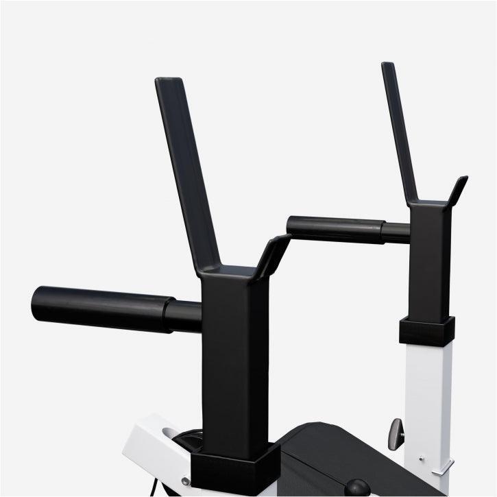 Fitnessbank Wit Met Halterset 108 kg - Chroom - Halterbank Met Gewichten 4/7