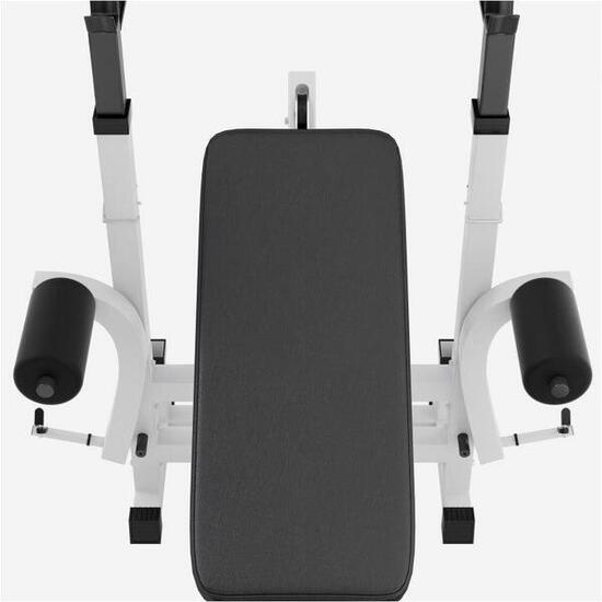 BANC DE MUSCULATION UNIVERSEL GS005 + SET D'HALTERES CHROMES DE 108 KG