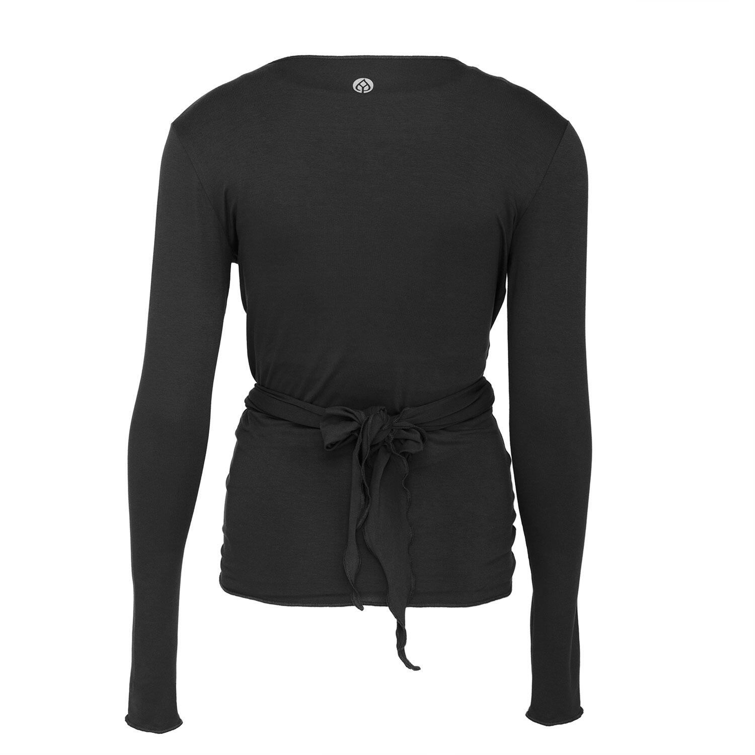 Yoga Wickeljacke, Modal, Schwarz 2/6