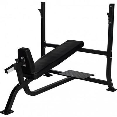 Incline halterbank - fitnessbank - belastbaar tot 250 kg - zwart