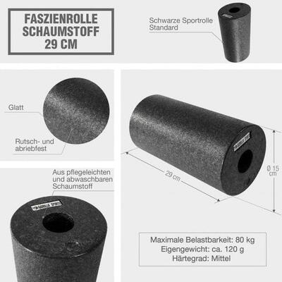 Foam roller ø 15 cm - fascia - massage - fitness - pilates - yoga