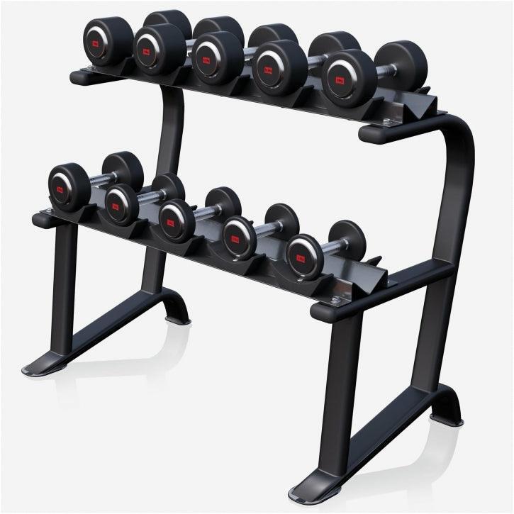 RACK PRO + 5 PAIRES D'HALTÈRES RONDS DE 2,5KG À 15KG 5/7