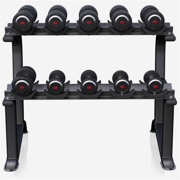 RACK PRO + 5 PAIRES D'HALTÈRES RONDS DE 2,5KG À 15KG 3/7