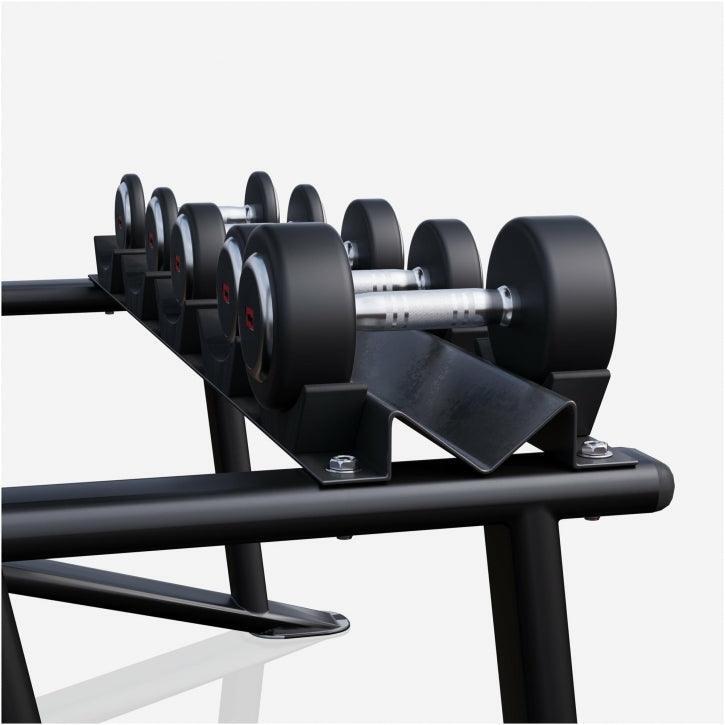 RACK PRO + 5 PAIRES D'HALTÈRES RONDS DE 2,5KG À 15KG 7/7