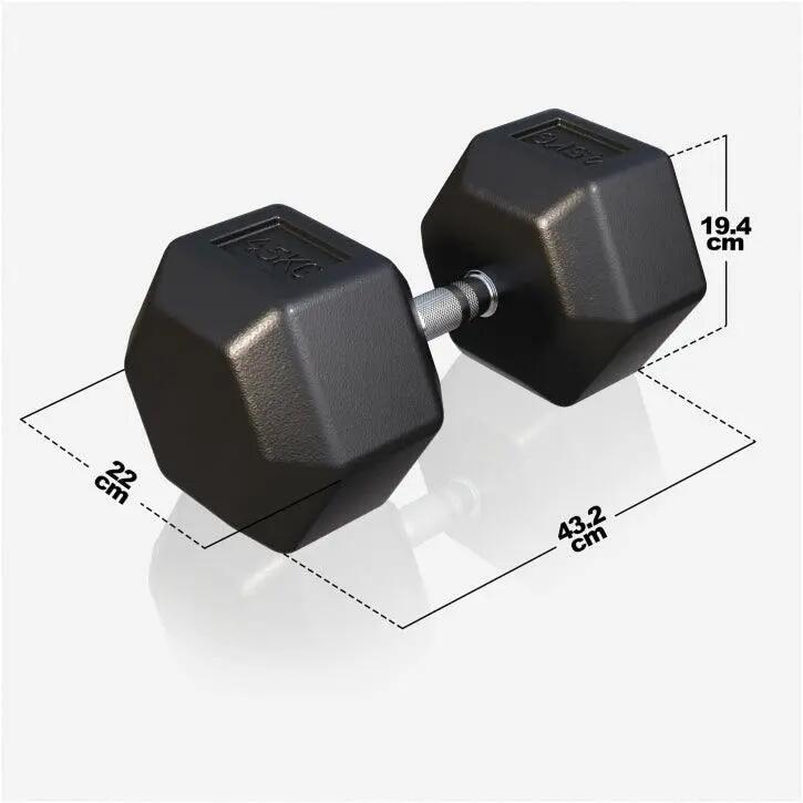 HALTERE HEXAGONAL PRO | PREMIUM | MUSCULAÇÃO | ESCOLHA DE 2KG A 50KG 4/7