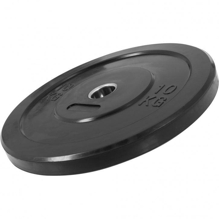 Gorilla Sports - Disque De Musculation Bumper Plates | Diam 51 Mm | Poids De 5kg À 25kg - Disque Bumper Haltérophilie - Noir - 10 Kg - Decathlon