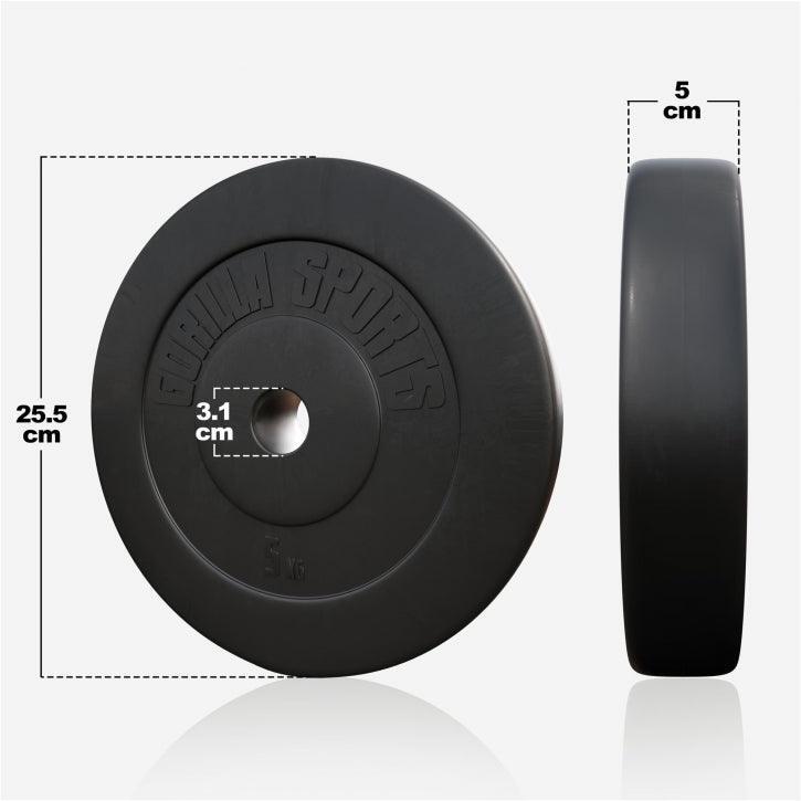 DISQUE DE MUSCULATION PLASTIQUE | DIAM 31MM | AU CHOIX DE 1,25KG À 15KG