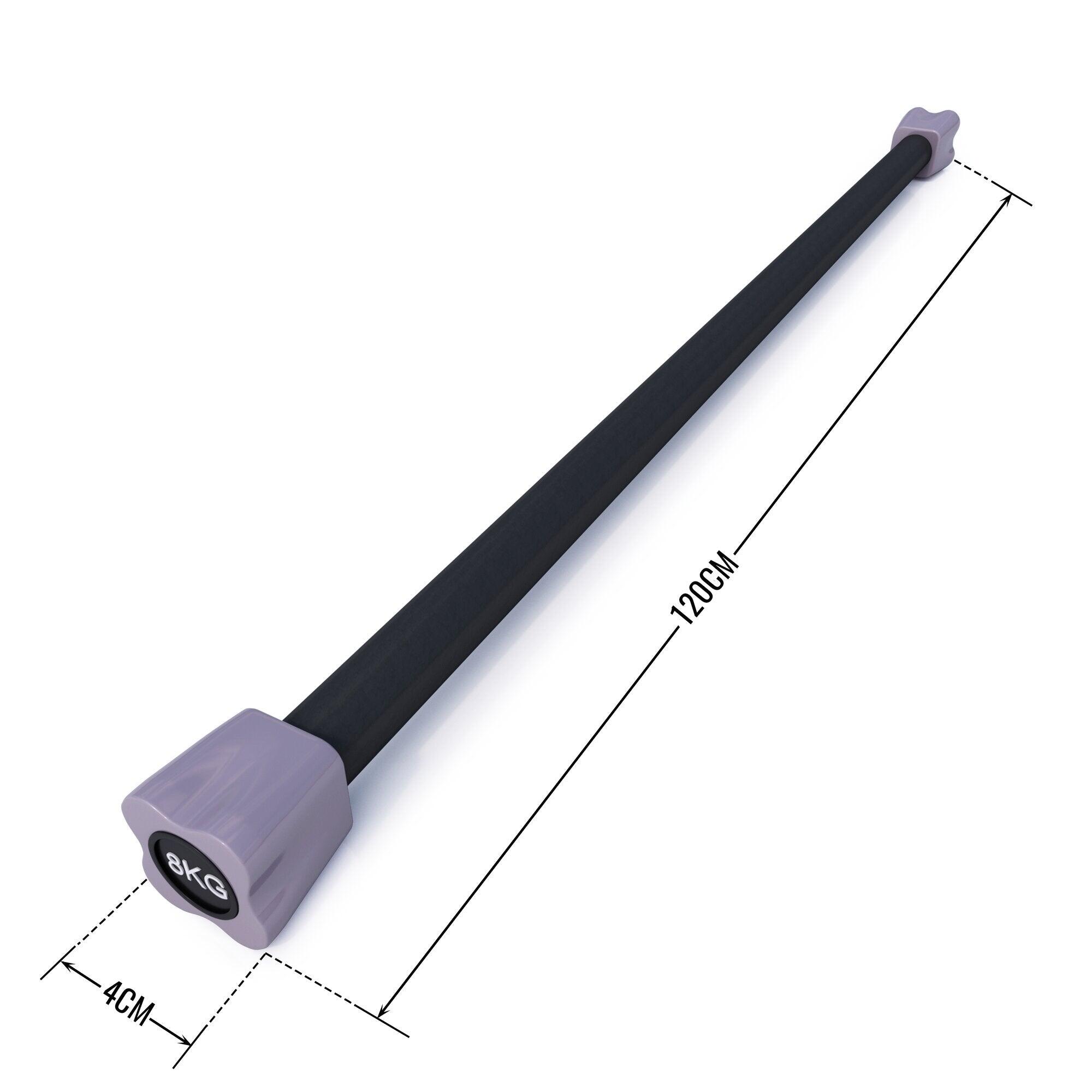 BARRE DROITE LESTÉE 120CM | MUSCULATION ET FITNESS | POIDS AU CHOIX DE 1KG À 10K 3/7