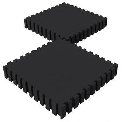 Tapis de protection - 16 pièces - Total 5,76 m2 - Noir - Sol sportif - Puzzle