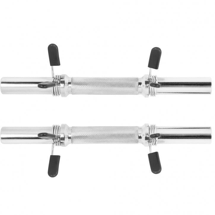 BARRE COURTE 35CM | DIAMETRE 30MM | MUSCULATION | 2 STOP DISQUES A RESSORT 5/7