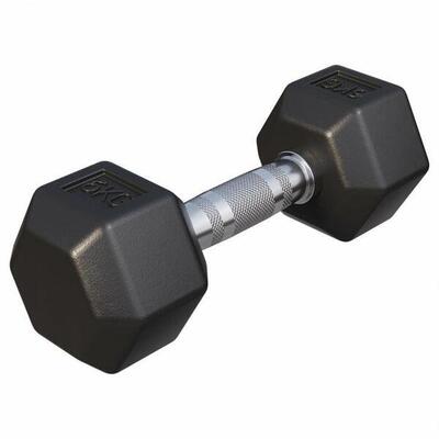 Dumbbell - 1 x 22,5 kg - gietijzer - hexagon - halter