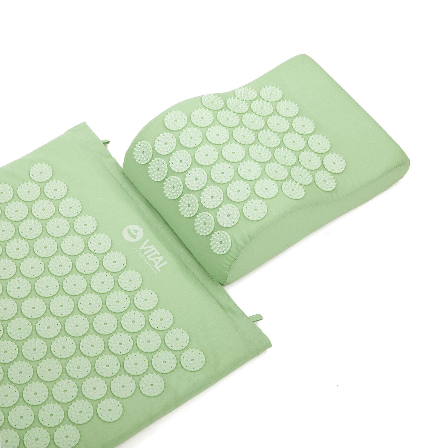 Vital Akupressur-SET XL pastellgrün: Akupressur-Matte mit Kissen und Tasche 3/6