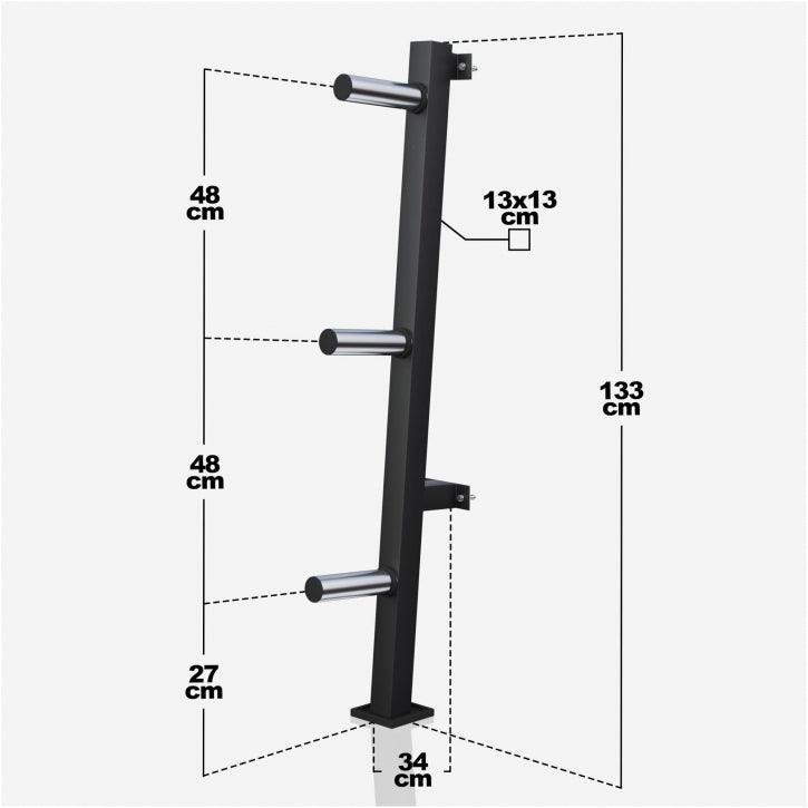 RACK DE RANGEMENT MURAL POUR DISQUES DE MUSCLATION 51MM 6/7