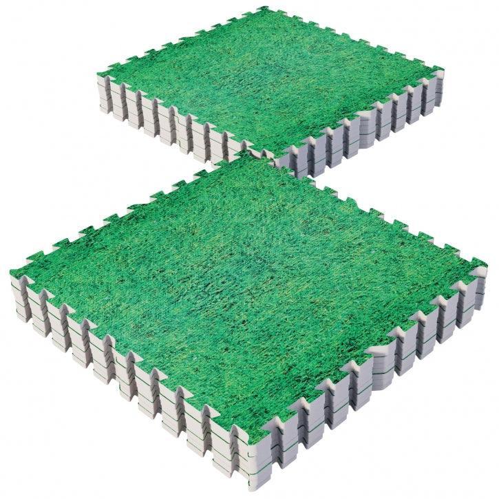 Gorilla Sports - Tapis De Protection Fitness Puzzle - 16 Dalles, 60x60x1,2 Cm, Tapis De Sol - Dalle - Bleu|vert - Taille Unique - Decathlon