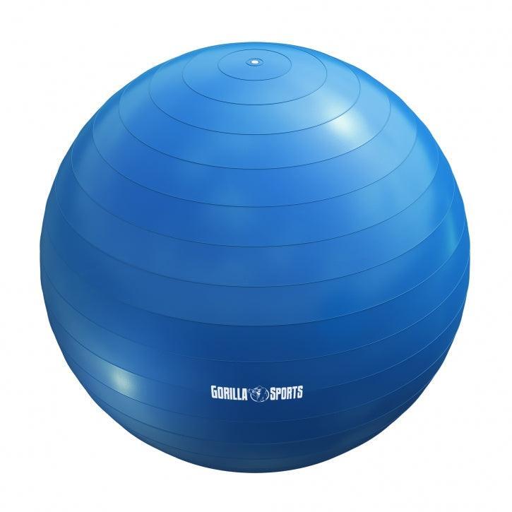 Gorilla Sports - Ballon De Gym - Swiss Ball 65 Cm Bleu - Swiss Ball - Bleu|gris - Taille Unique - Decathlon