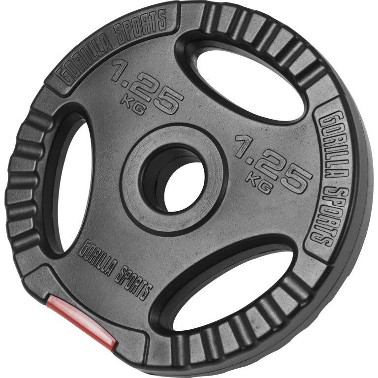 GORILLA SPORTS Kotouč potažený plastem, výplň cement 1,25 kg