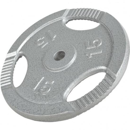 DISQUE DE MUSCULATION FONTE GRIP | DIAM 31MM | GRIS | AU CHOIX DE 1,25KG À 20KG
