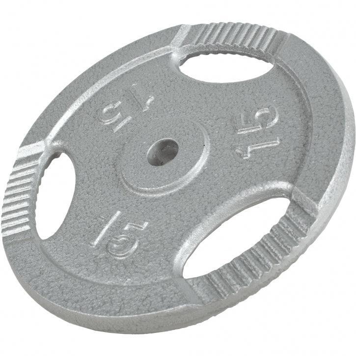 DISQUE DE MUSCULATION FONTE GRIP | DIAM 31MM | GRIS | AU CHOIX DE 1,25KG À 20KG