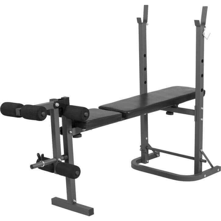 Banco Musculación Gyronetcis Negro Gris con Curl de Piernas 6/7