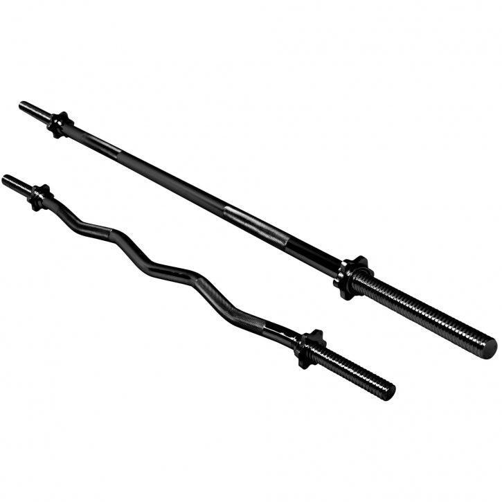 Barra per allenamento Gorilla Sports 170 cm + Curl 120 cm acciaio cromato 30 mm 1/7