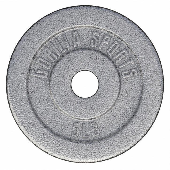 Gorilla Sports - Disque De Musculation Fonte Gris | Diam 31mm | Au Choix De 1,25kg À 30kg - Poids De Musculation - Gris - 10 Kg - Decathlon