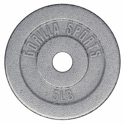 Obciążenie (1,25-30 kg) 31 mm talerz treningowy żeliwo srebrne Gorilla Sports