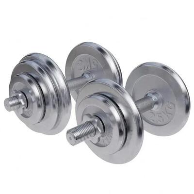 Set dumbells 30 kg - halterset - chroom - 30 mm - dumbbell