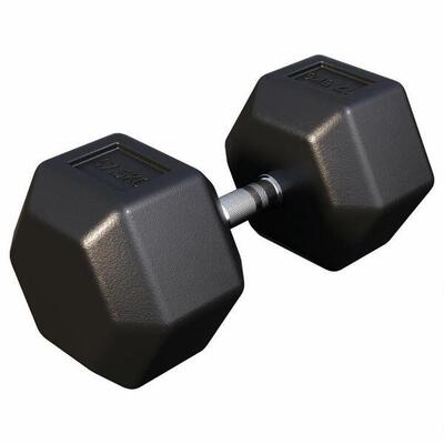 Dumbbell - 1 x 2 kg - gietijzer - hexagon - halter