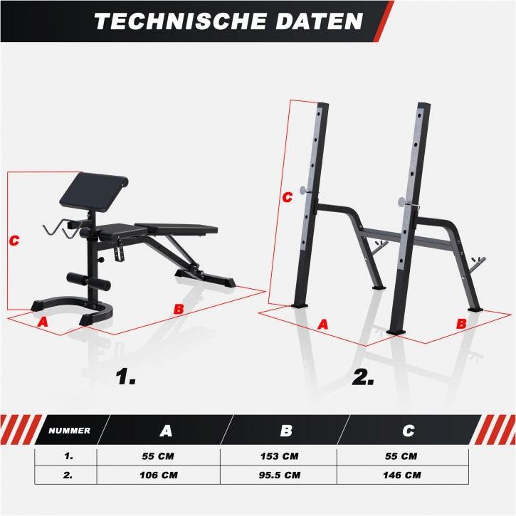 Hantelbank mit separater Ablage 6/7