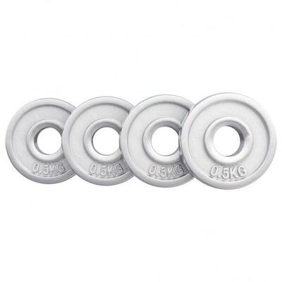 Halterschijven set - bundel - 2 kg (4 x 0,5 kg) - chroom - 30 mm