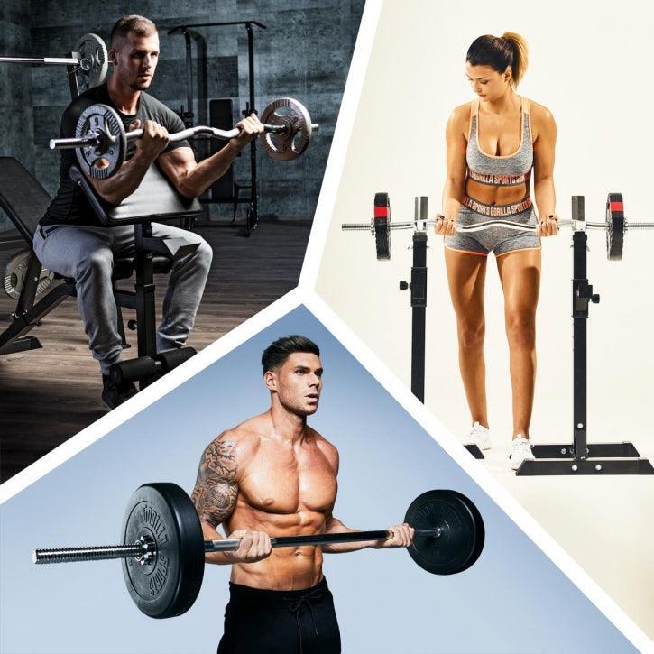 3-in-1 Dumbbell Set 2-24kg - Verstelbare Dumbbells & Halterstang - Halterset