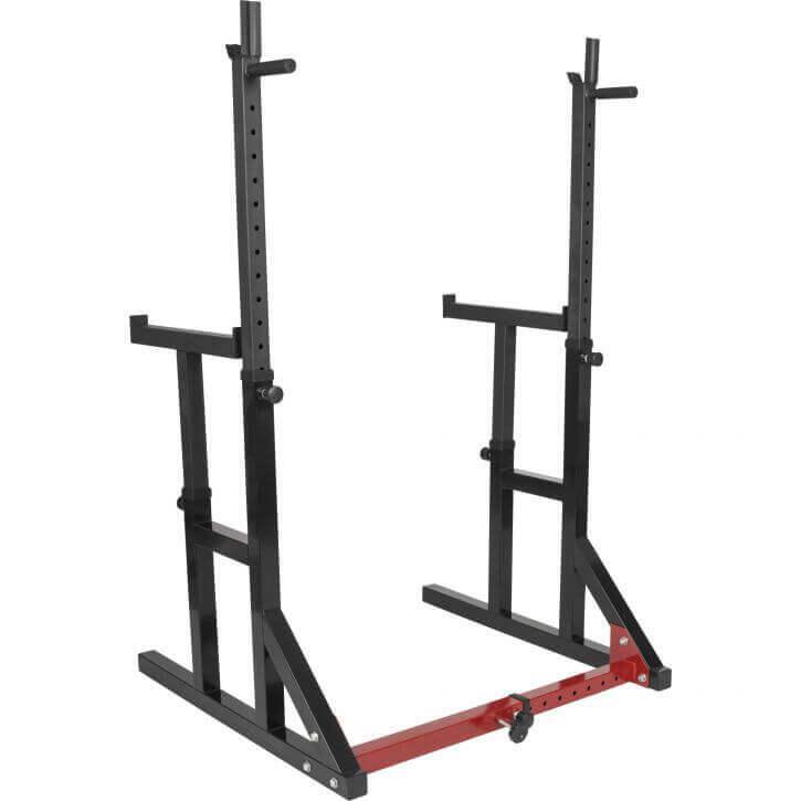 Kit Musculacion 30 Kg con Rack Sentadillas Gorilla Sports Negro/Rojo 5/7
