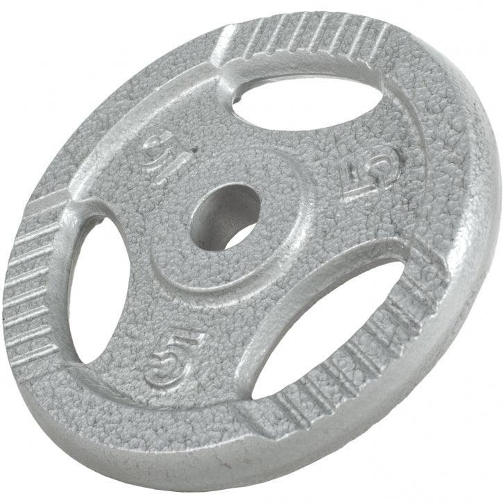 Gorilla Sports - Disque Olympique En Fonte Gris Avec Poignées 51mm | Au Choix De 1,25kg À 20kg - Poids De Musculation - Gris - 15 Kg - Decathlon