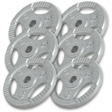 DISQUE DE MUSCULATION FONTE NOIR AVEC POIGNÉES 31MM | AU CHOIX DE 1,25KG À 20KG