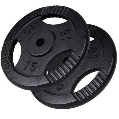 Gewichten - set 30 kg - 6 x 5 kg - gripper gietijzer - 30 mm