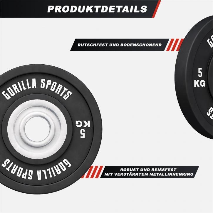 DISQUE BUMPER PRO EN CAOUTCHOUC | DIAMETRE 51 MM | MUSCULATION | AU CHOIX DE 5 À 5/7