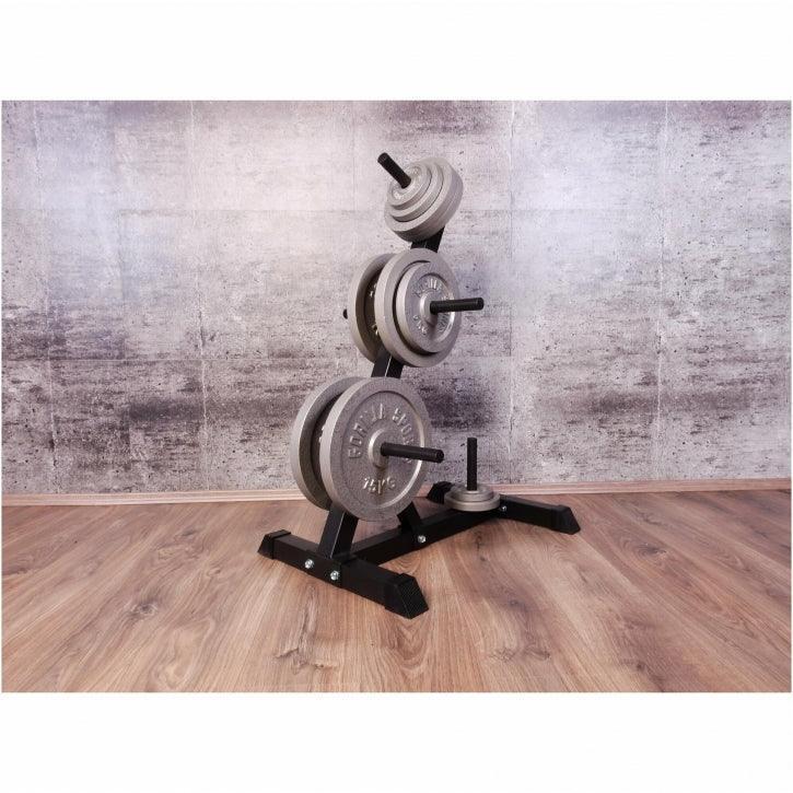PACK RACK DE RANGEMENT ET POIDS EN FONTE | DIAMETRE 31 MM | MUSCULATION 3/6