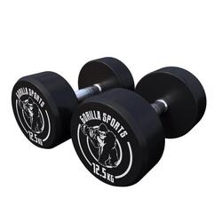 HALTÈRE MONOBLOC ROND | MUSCULATION | 2 X 12,5 KG