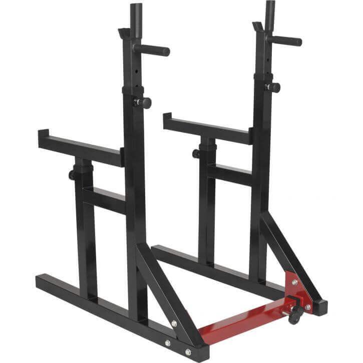 SQUAT RACK AVEC BARRE LONGUE DE 170CM ET 2x5KG ET 2x10KG DES POIDS| MUSCULATION