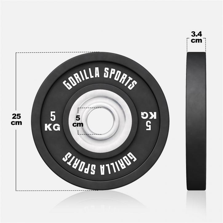 DISQUE BUMPER PRO EN CAOUTCHOUC | DIAMETRE 51 MM | MUSCULATION | AU CHOIX DE 5 À 4/7