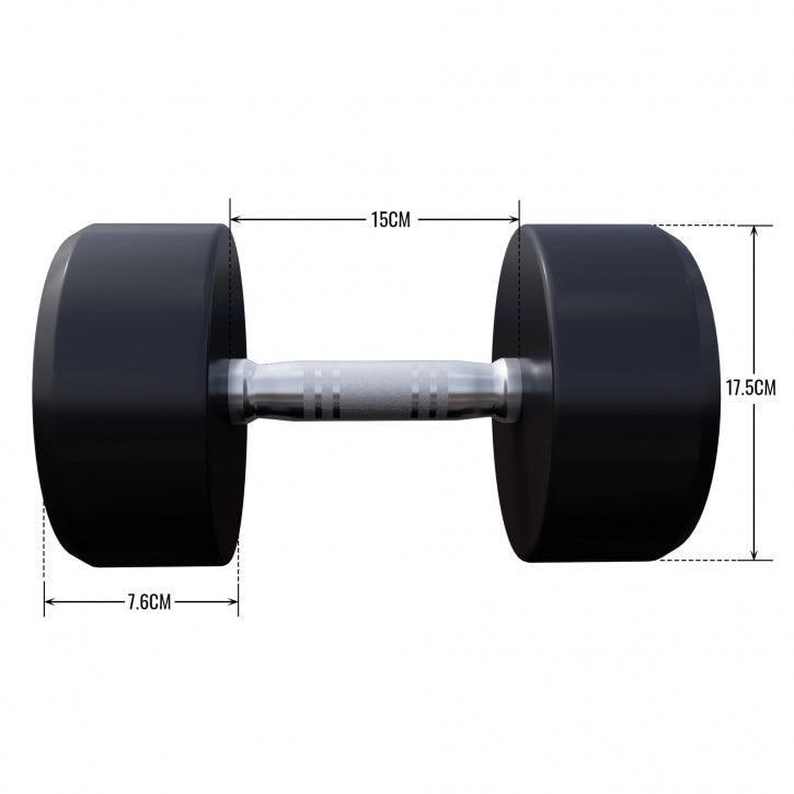 Gorilla Sports Dumbell - 25 kg - Gietijzer (rubber coating) - Met logo 6/7