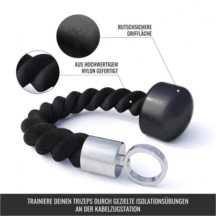 CORDE DE TIRAGE TRICEPS / CORDE D'ENTRAINEMENT | ACCESSOIRE MUSCULATION 1/7