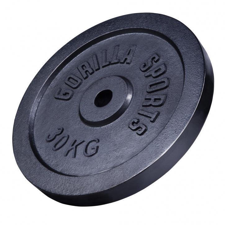 Disco per bilanciere in ghisa nero 1,25-30 kg 3/6