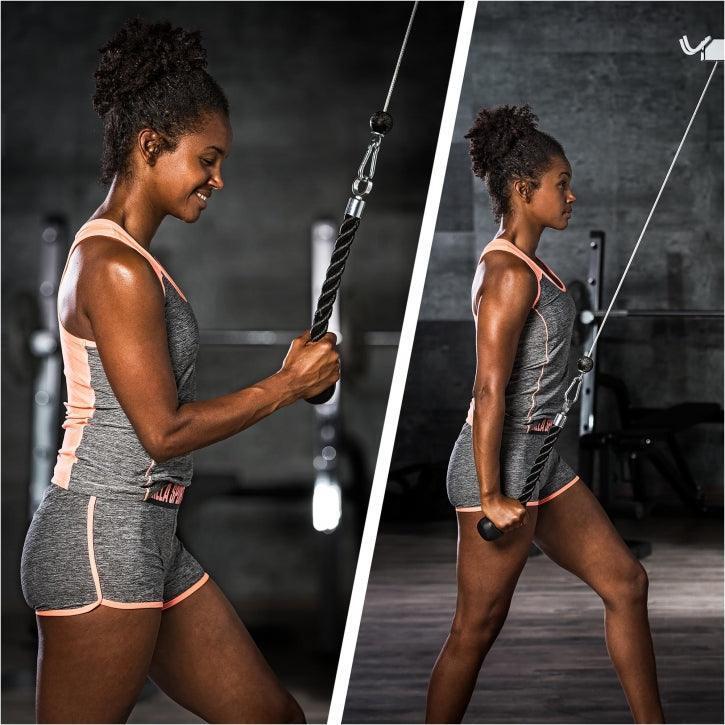 CORDE DE TIRAGE TRICEPS / CORDE D'ENTRAINEMENT | ACCESSOIRE MUSCULATION 3/7