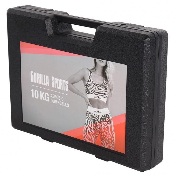 GORILLA SPORTS Gymnastikhanteln Set 10 kg mit Koffer 3/7