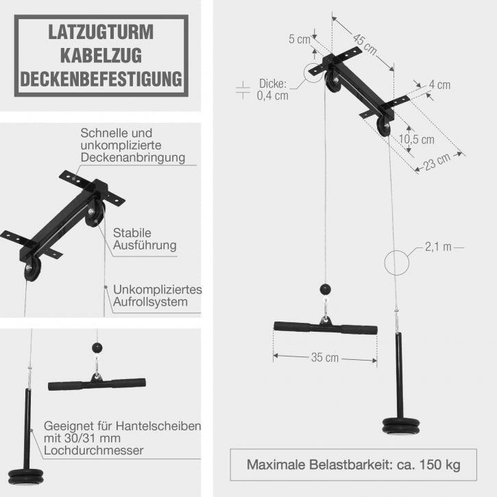 Gorilla Sports Lat Pulley - Dakmontage - Belastbaar tot 150 kg 5/7