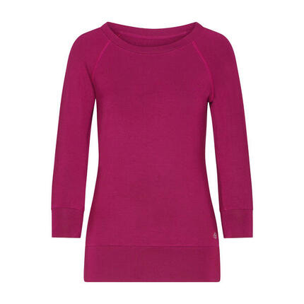 Casual ¾ Yoga Longsleeve, Modal, Berry (purple grape)
